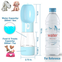 Load image into Gallery viewer, Portable Pet Water Bottle with treat/food access
